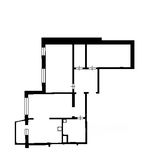 Планировка этой квартиры по данным Циан