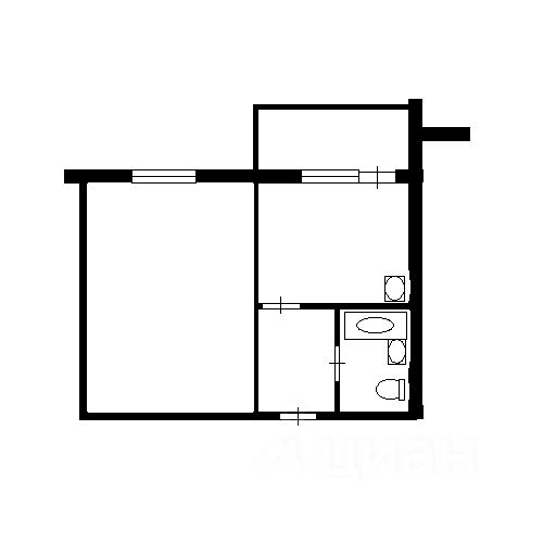 Планировка этой квартиры по данным Циан