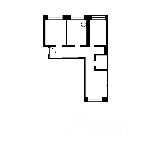 Планировка этой квартиры по данным Циан