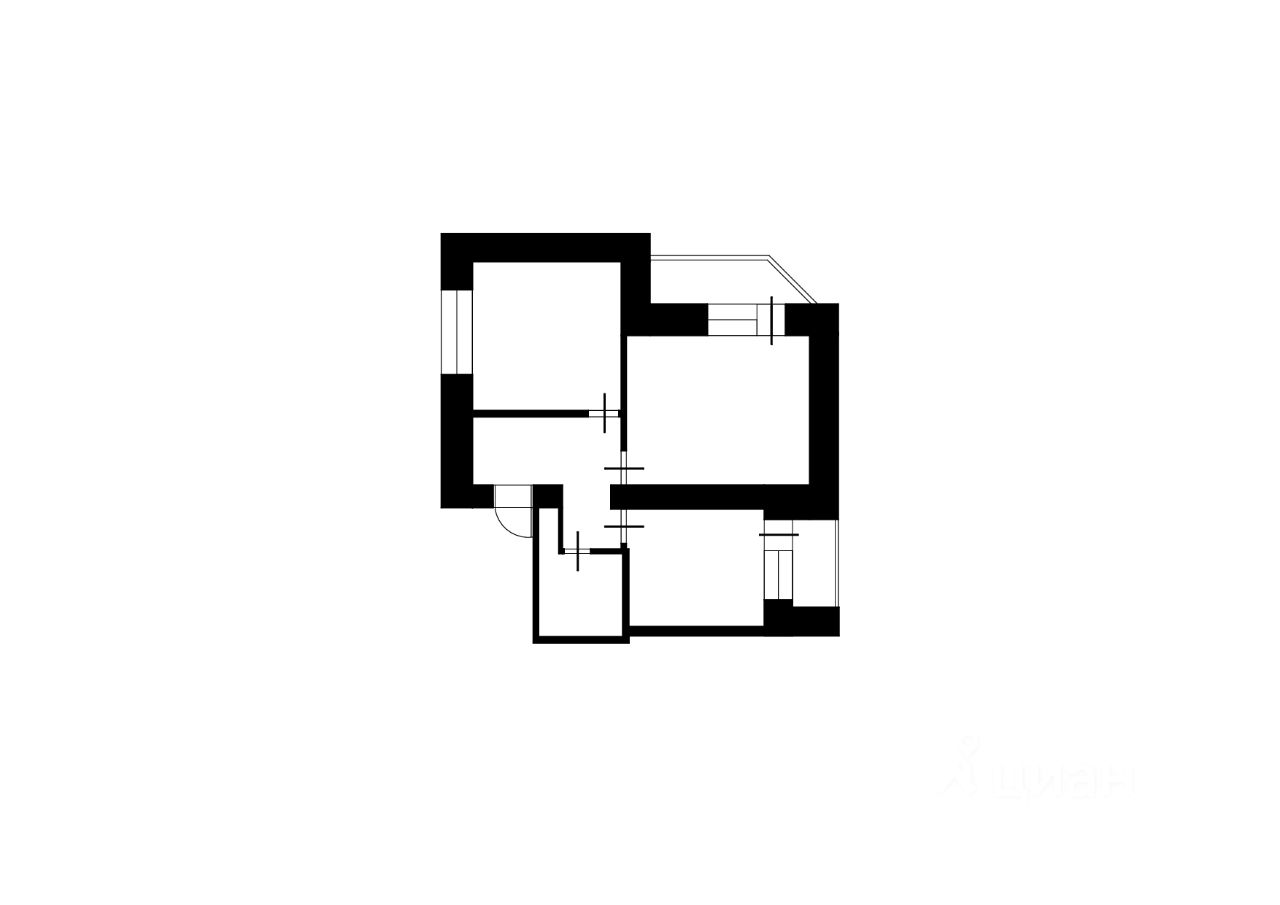 Планировка этой квартиры по данным Циан