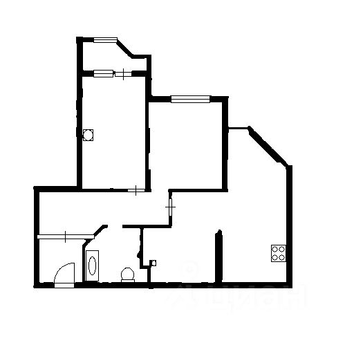 Планировка этой квартиры по данным Циан