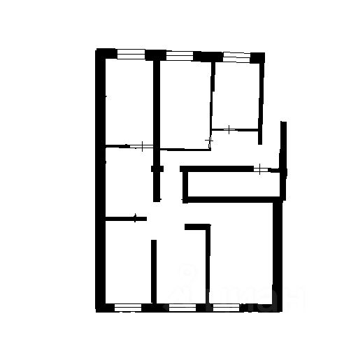 Планировка этой квартиры по данным Циан