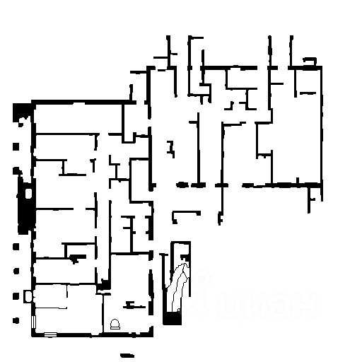Планировка этой квартиры по данным Циан
