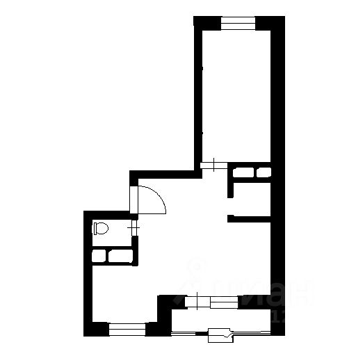 Планировка этой квартиры по данным Циан