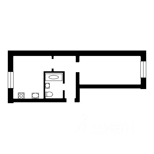 Планировка этой квартиры по данным Циан