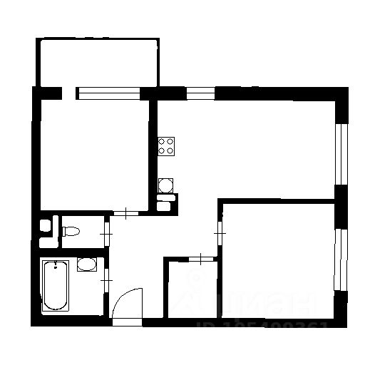 Планировка этой квартиры по данным Циан