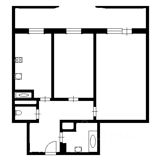 Планировка этой квартиры по данным Циан
