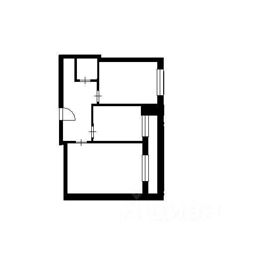 Планировка этой квартиры по данным Циан