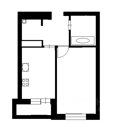 Планировка этой квартиры по данным Циан