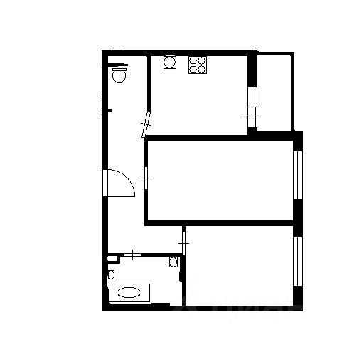 Планировка этой квартиры по данным Циан