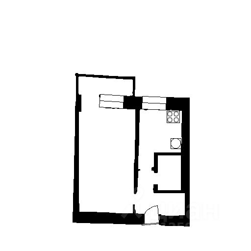 Планировка этой квартиры по данным Циан