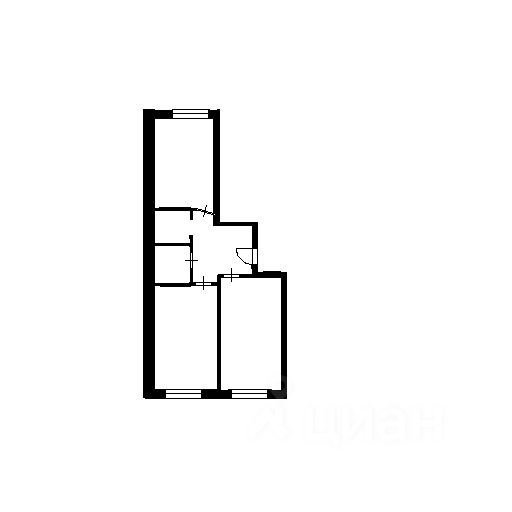 Планировка этой квартиры по данным Циан