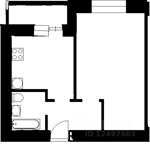 Планировка этой квартиры по данным Циан