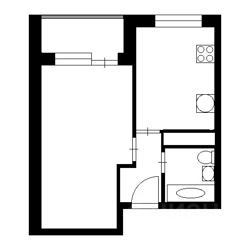 Планировка этой квартиры по данным Циан