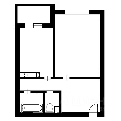 Планировка этой квартиры по данным Циан