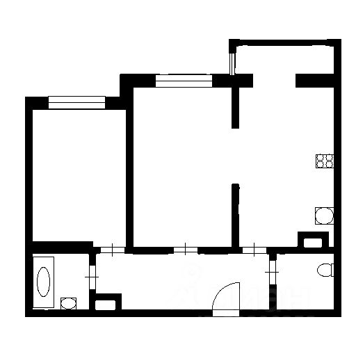 Планировка этой квартиры по данным Циан