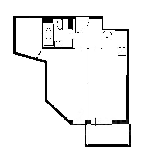 Планировка этой квартиры по данным Циан