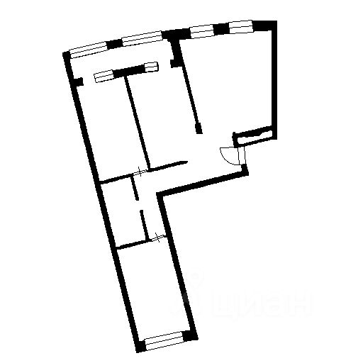 Планировка этой квартиры по данным Циан