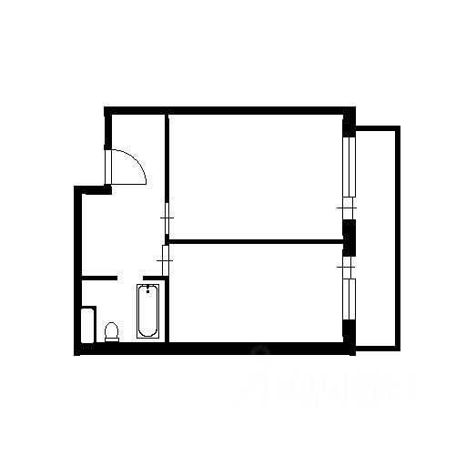 Планировка этой квартиры по данным Циан