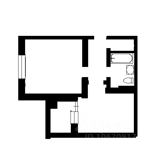 Планировка этой квартиры по данным Циан