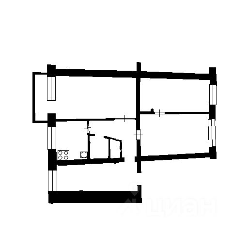 Планировка этой квартиры по данным Циан