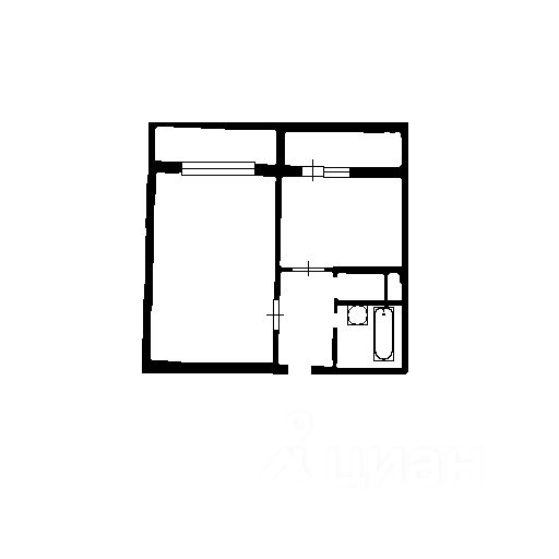 Планировка этой квартиры по данным Циан