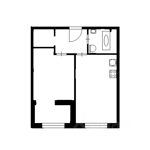 Планировка этой квартиры по данным Циан
