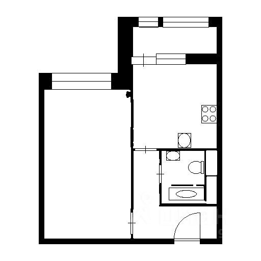 Планировка этой квартиры по данным Циан