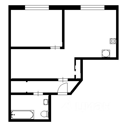 Планировка этой квартиры по данным Циан