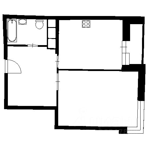 Планировка этой квартиры по данным Циан