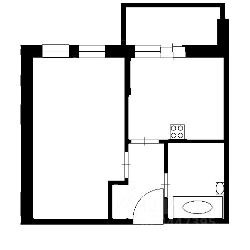 Планировка этой квартиры по данным Циан