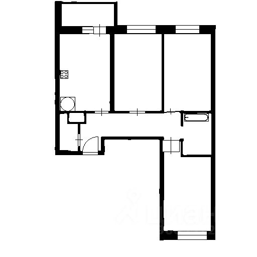 Планировка этой квартиры по данным Циан