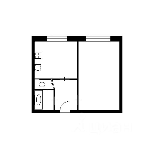 Планировка этой квартиры по данным Циан