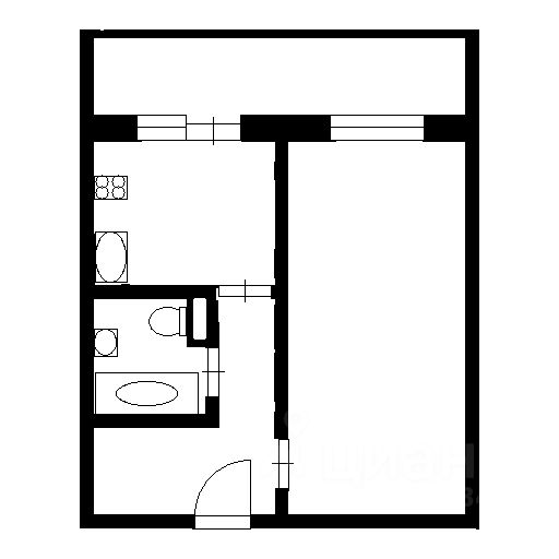 Планировка этой квартиры по данным Циан