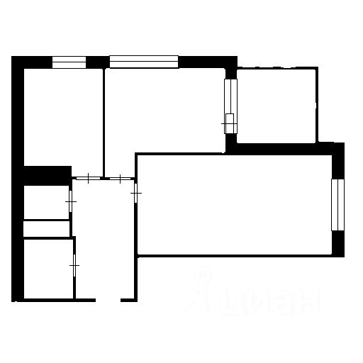 Планировка этой квартиры по данным Циан
