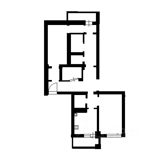 Планировка этой квартиры по данным Циан