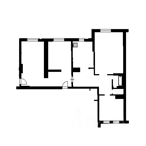 Планировка этой квартиры по данным Циан