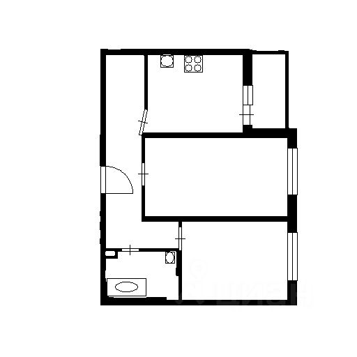 Планировка этой квартиры по данным Циан