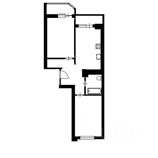Планировка этой квартиры по данным Циан