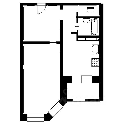 Планировка этой квартиры по данным Циан