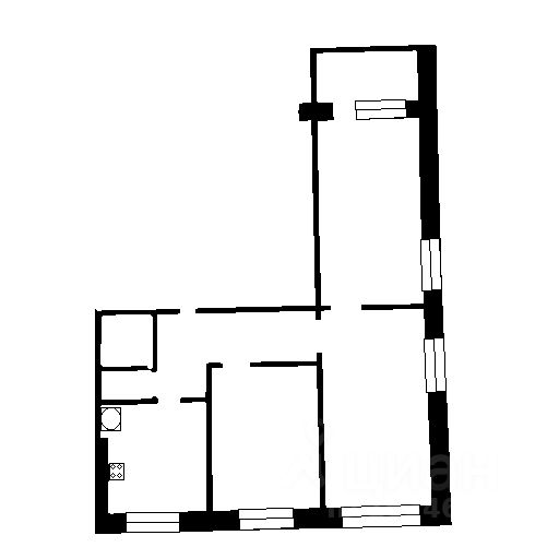 Планировка этой квартиры по данным Циан