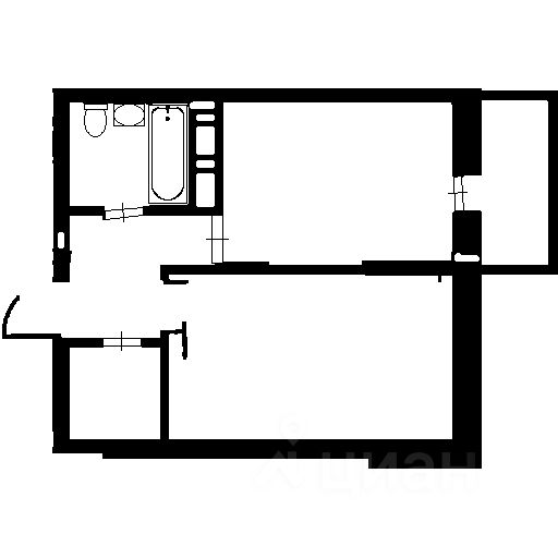 Планировка этой квартиры по данным Циан