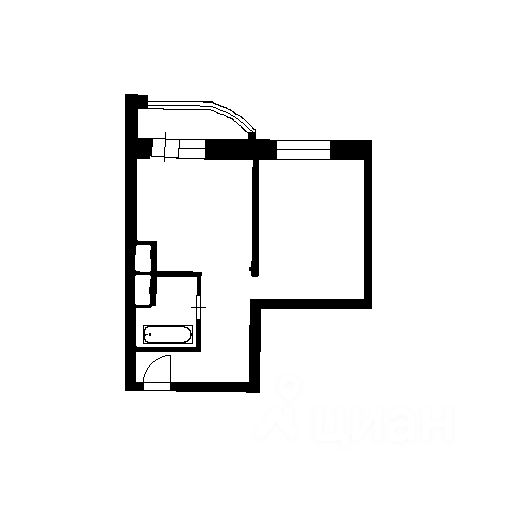 Планировка этой квартиры по данным Циан