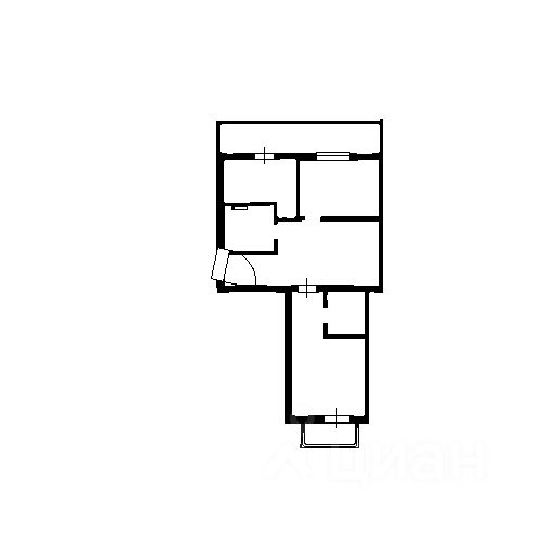 Планировка этой квартиры по данным Циан