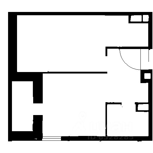 Планировка этой квартиры по данным Циан