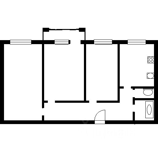 Планировка этой квартиры по данным Циан