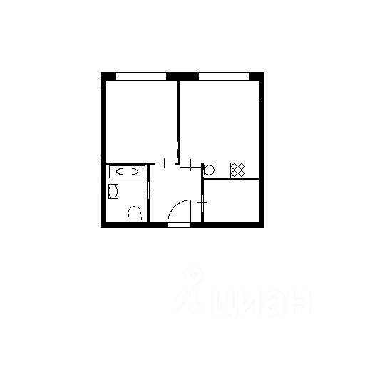Планировка этой квартиры по данным Циан