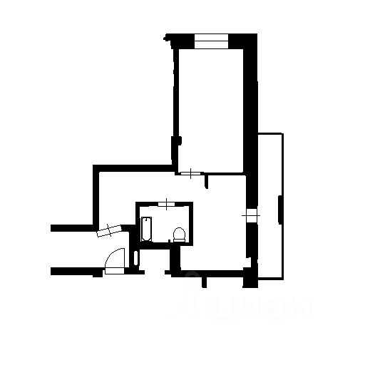 Планировка этой квартиры по данным Циан