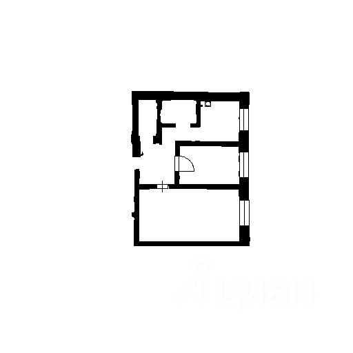 Планировка этой квартиры по данным Циан