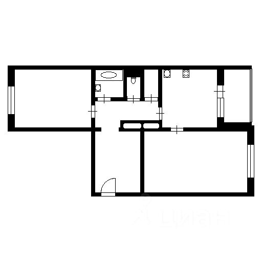 Планировка этой квартиры по данным Циан